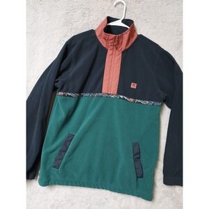 Billabong Sweater Mens Medium Adventure Division Colorblock Fleece Quarter Zip M